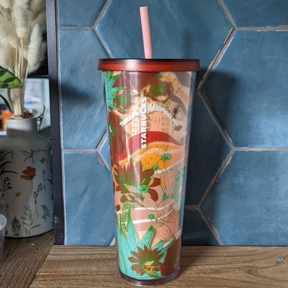 Starbucks Terracotta Desert Cactus Succulent Venti Tumbler Summer 2019 24oz RARE